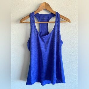 Athleta Lightweight Heathered Blue Racerback Tank Top - M